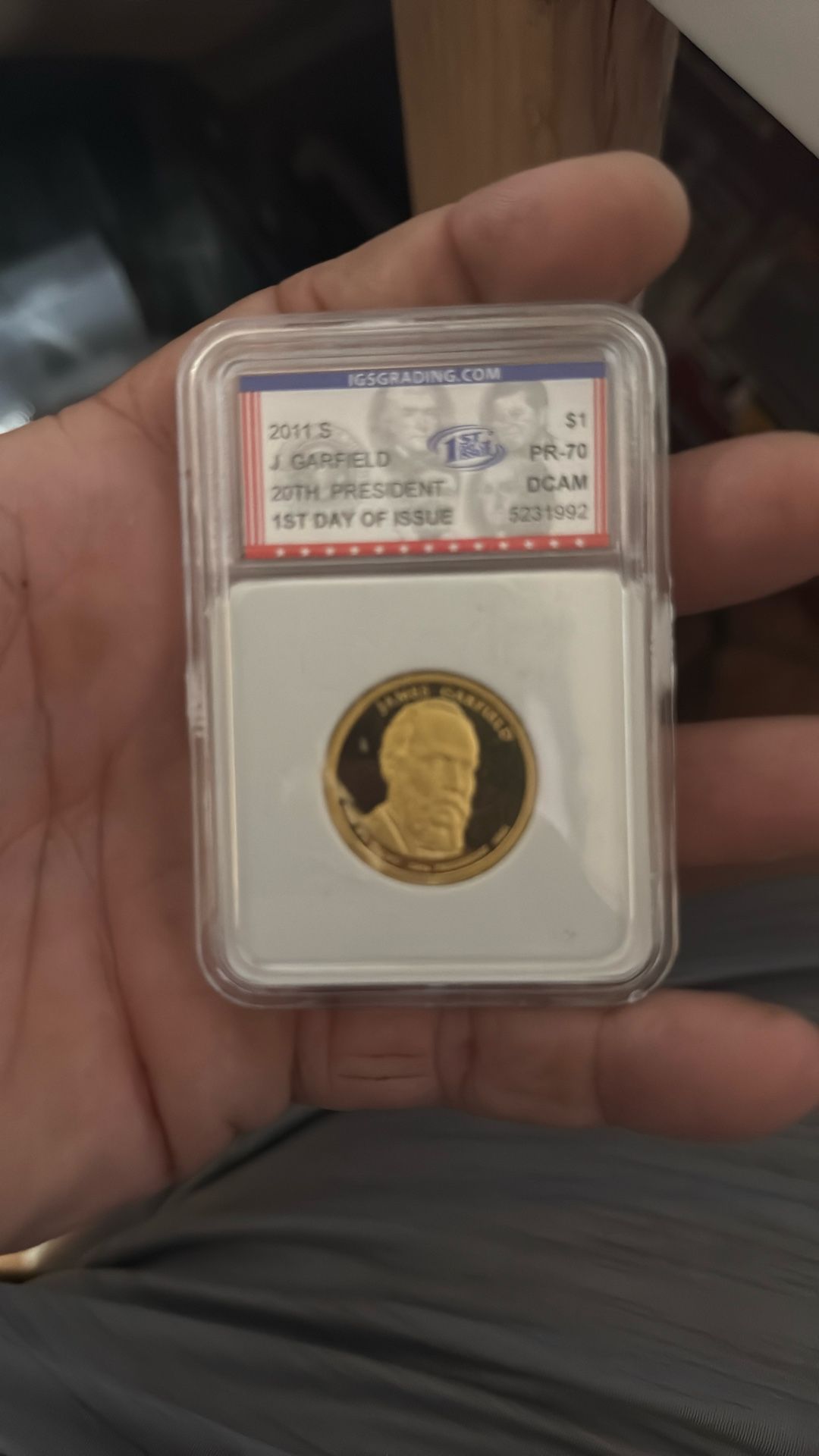 Us Proof Coin Deep Cameo 20th President Slab