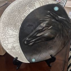 Horse Pottery Collectors Plate 