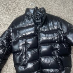 Size medium Crop Shiny Zara Puff Jacket