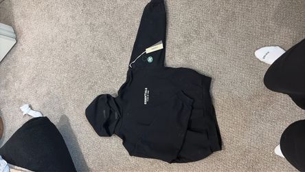 Essentials fear of god hoodie black and white