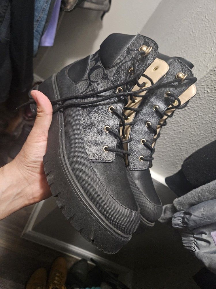 Coach Royce Booties in Signature Canvas,All Products : American Fashion Style Bags On Sale