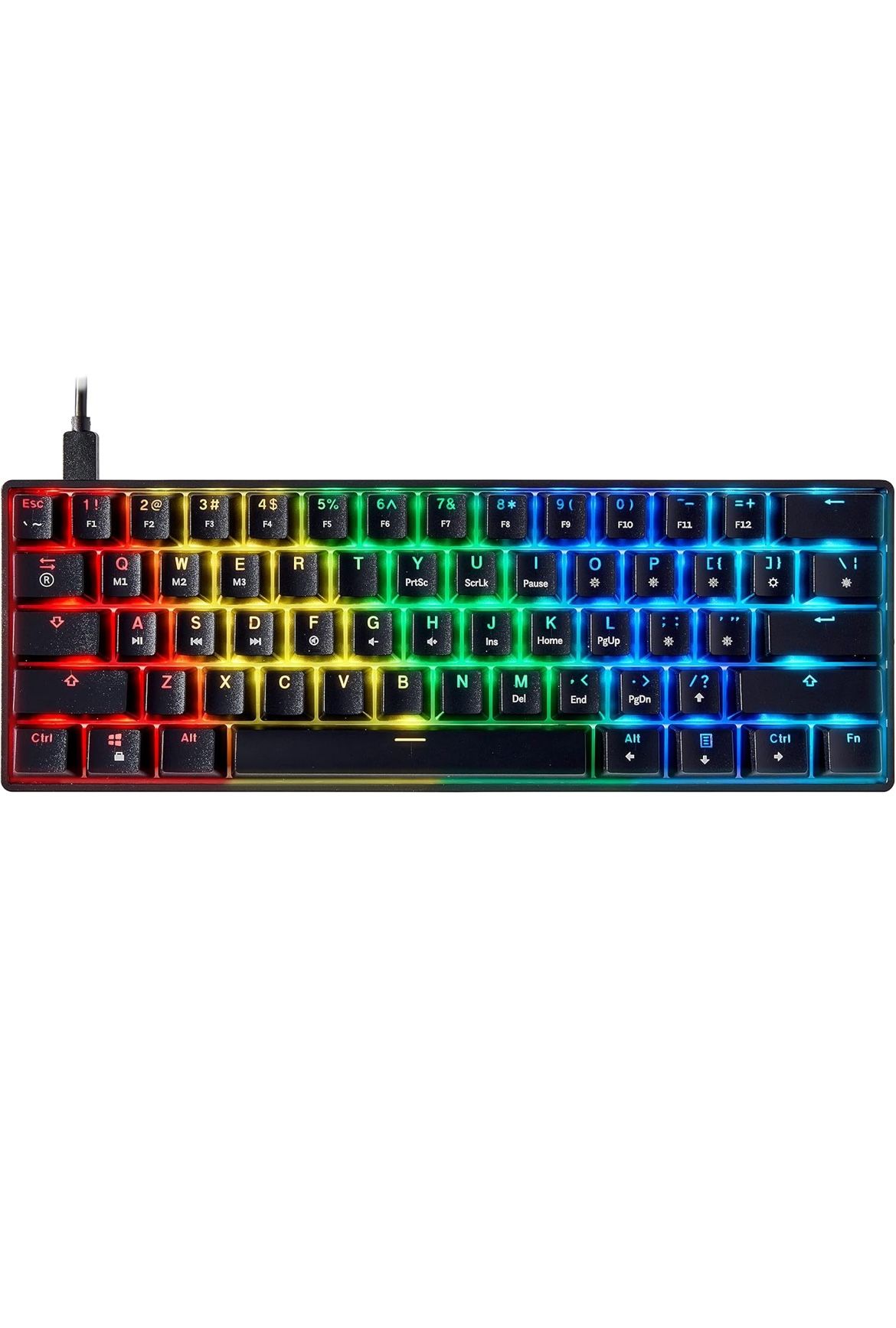 Mizar MZ60 Luna Mechanical Gaming 60% Keyboard |Yellow Or Red Switches | RGB LED Backlit