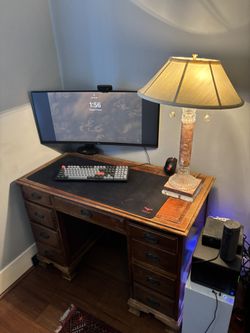 Antique Wood Desk With Dovetail Joints