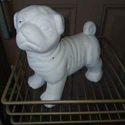 Apropos White Bulldog Statue 9"