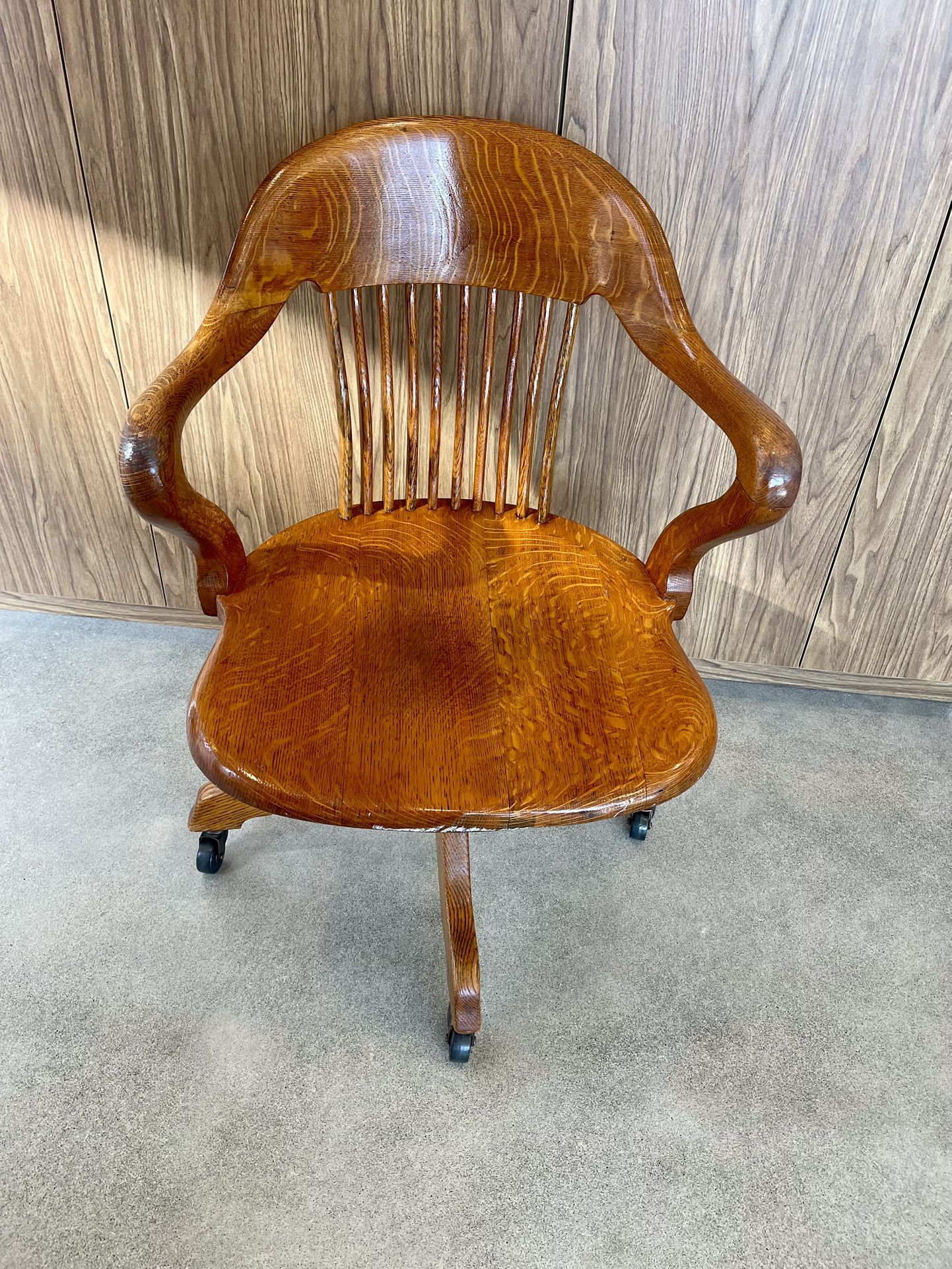 Tiger Oak Desk Chair
