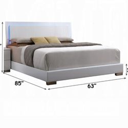 Queen Bed W/Led