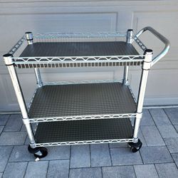 Serving Cart 3 Levels Heavy-duty With Coasters 