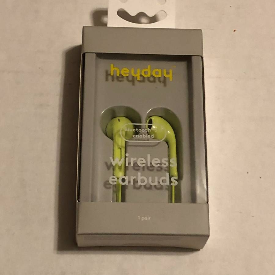 NEW Heyday lime green wireless earbuds bluetooth 5.0