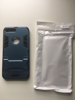 NWT IPhone 7 Plus case with kickstand blue