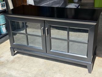 Black console - Crate & Barrel