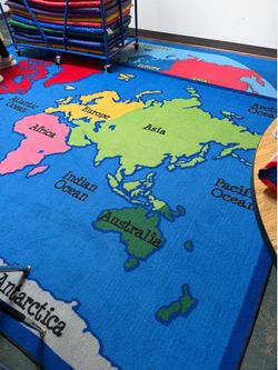 Large school rug x2 continent