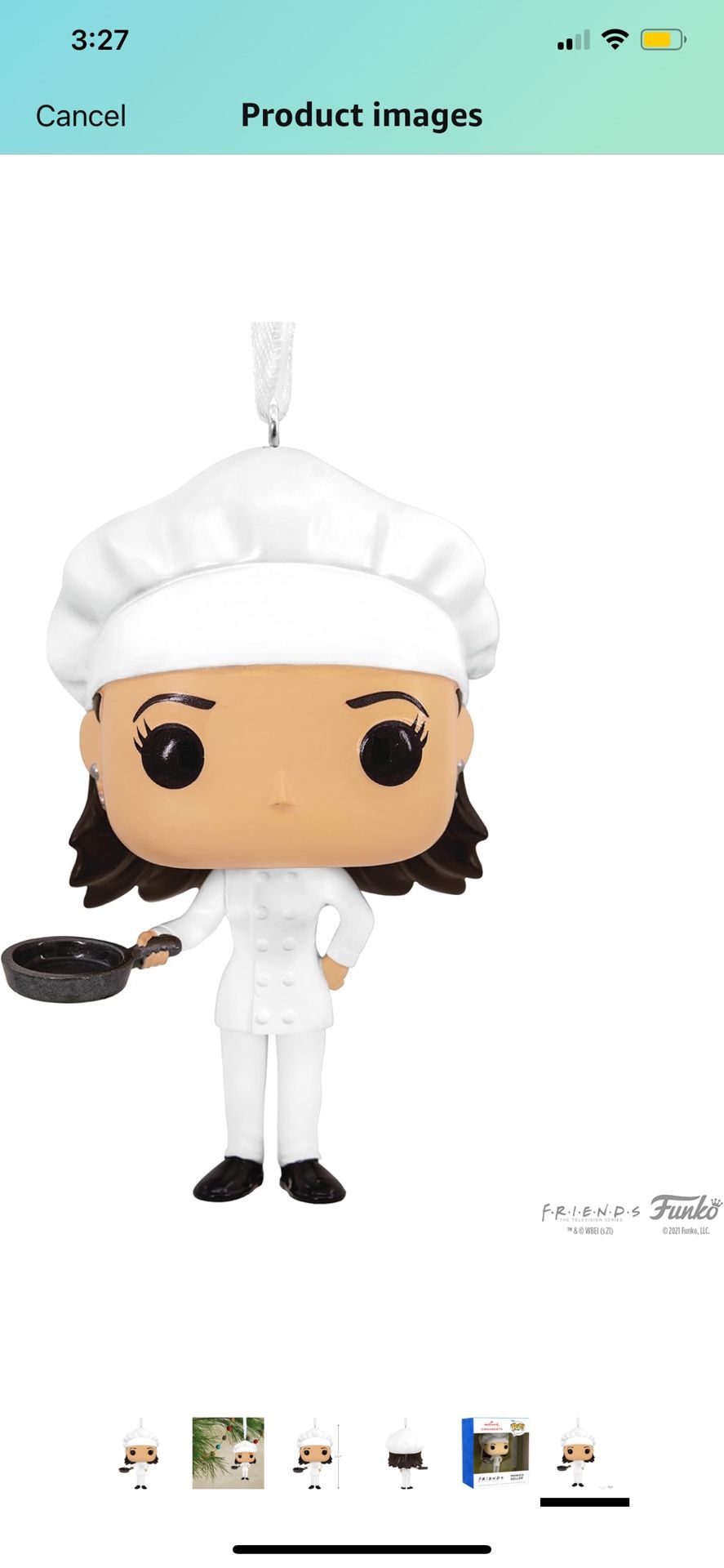 (NEW) Funko POP! Hallmark Friends Monica Geller Christmas Ornament (PERFECT CHRISTMAS DECOR FOR FRIENDS FANS)