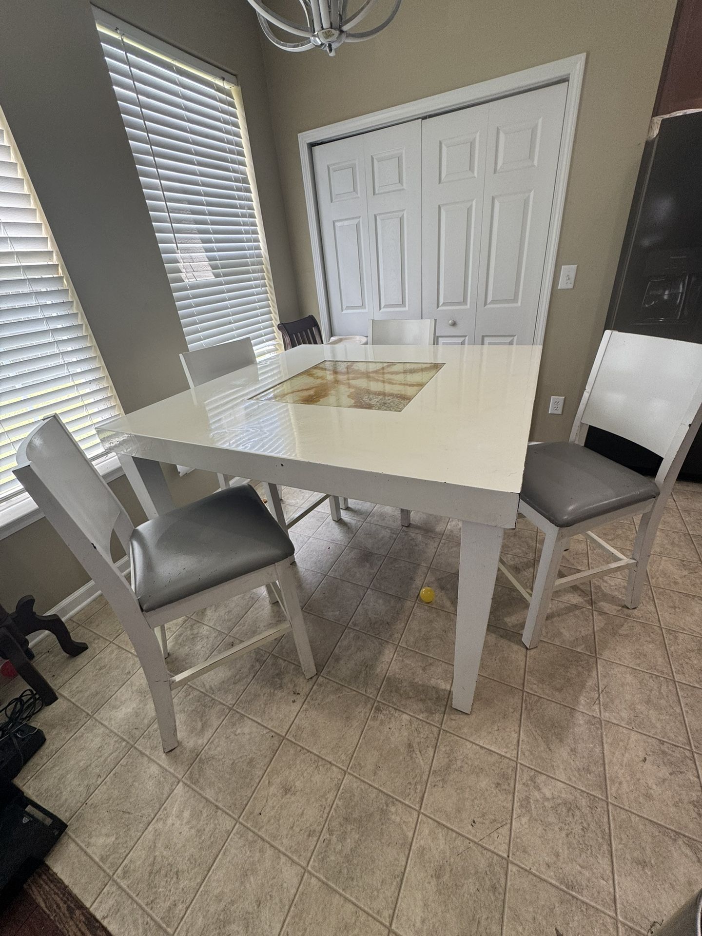 High Dining Table And 8 Chairs