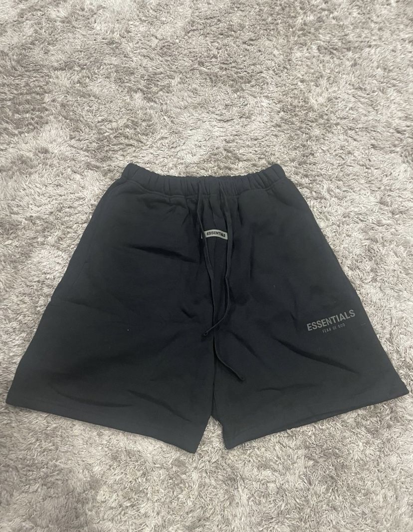 Black Fear of God Black Essentials Shorts