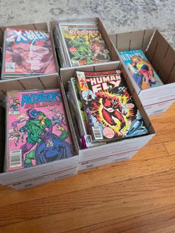 5 boxes of comi c books