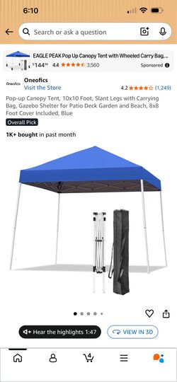 Backyard tent