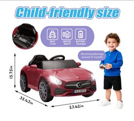 Benz CLS 350 12V Electric Ride on Toys with Parent Remote Control, Spring Suspension, Electric Car for Kids, Power Car Wheels with Bluetooth Music, LE