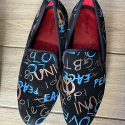 Men Casual Shoes Black Size 8