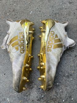 Adidas White and Gold Soccer Cleats