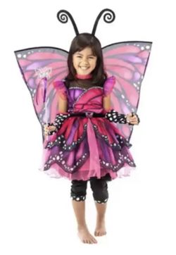  Teetot Girls Butterfly Fairy Princess Costume Dress Size 3-4