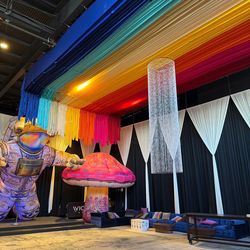 $65 each Plastic Crystal Chandeliers – 3 ft x 12 ft