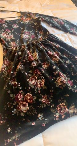 Floral Velvet Dress
