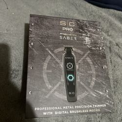 StyleCraft Precision Saber Professional Hair Trimmer with Cordless Battery Power, Black