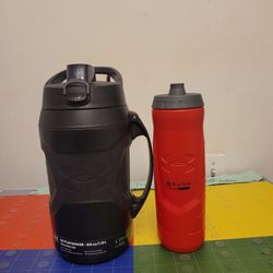 New UnderArmour playmaker 64oz jug, with free UA squeeze bottle