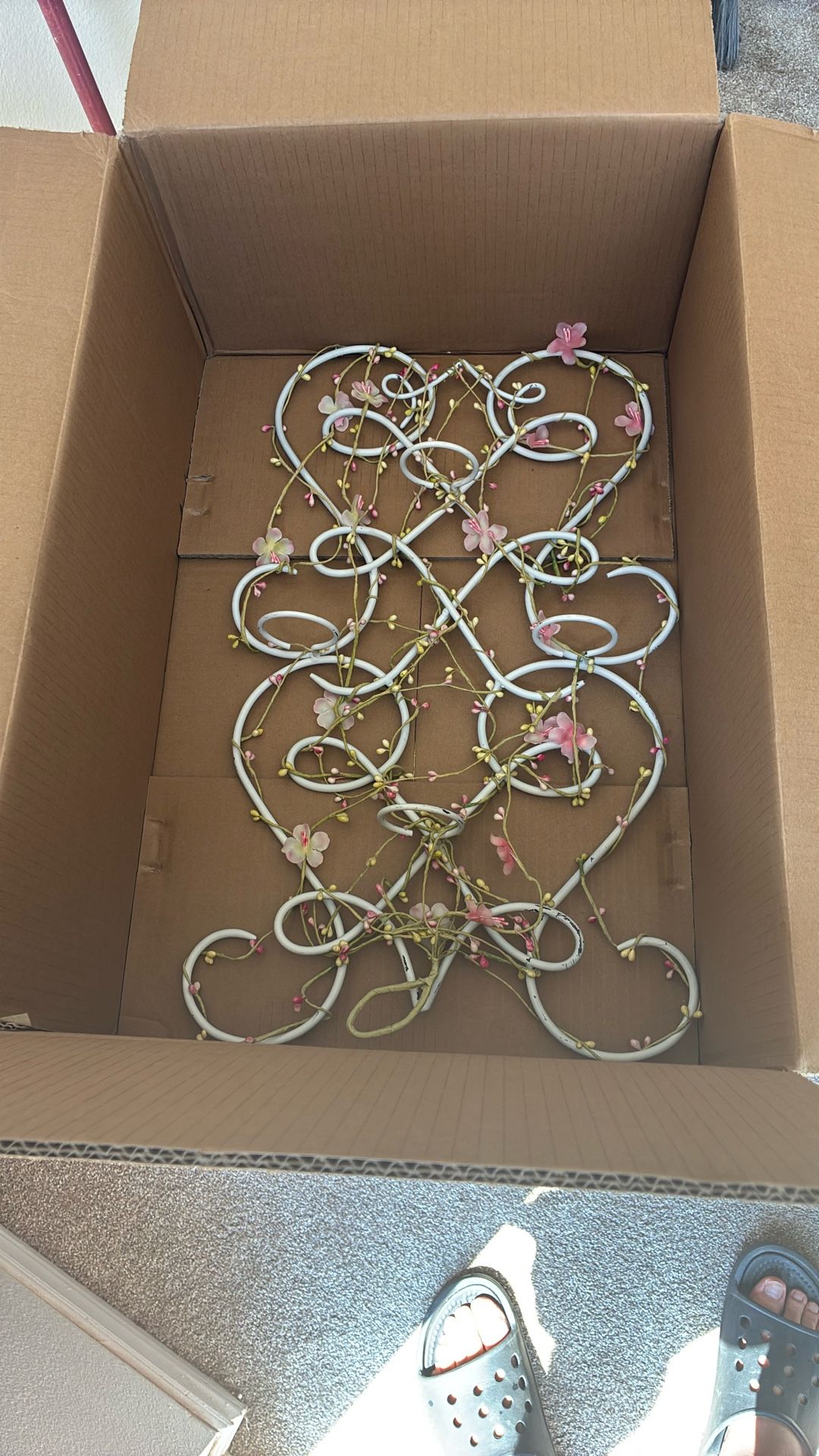 Candle Holder Decor Vintage Trellis Vine Plant Flowers