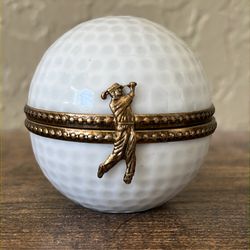 Limoges golf trinket box