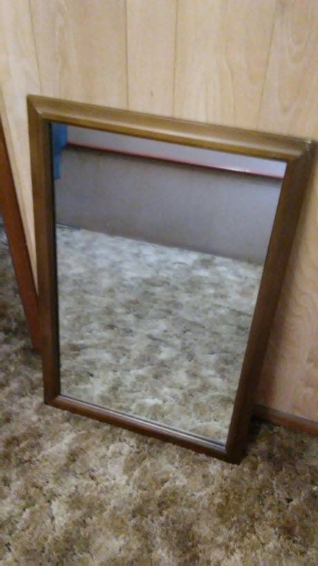 Large Wooden Mirror