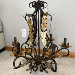 Vintage Luminaire Iron Chandelier