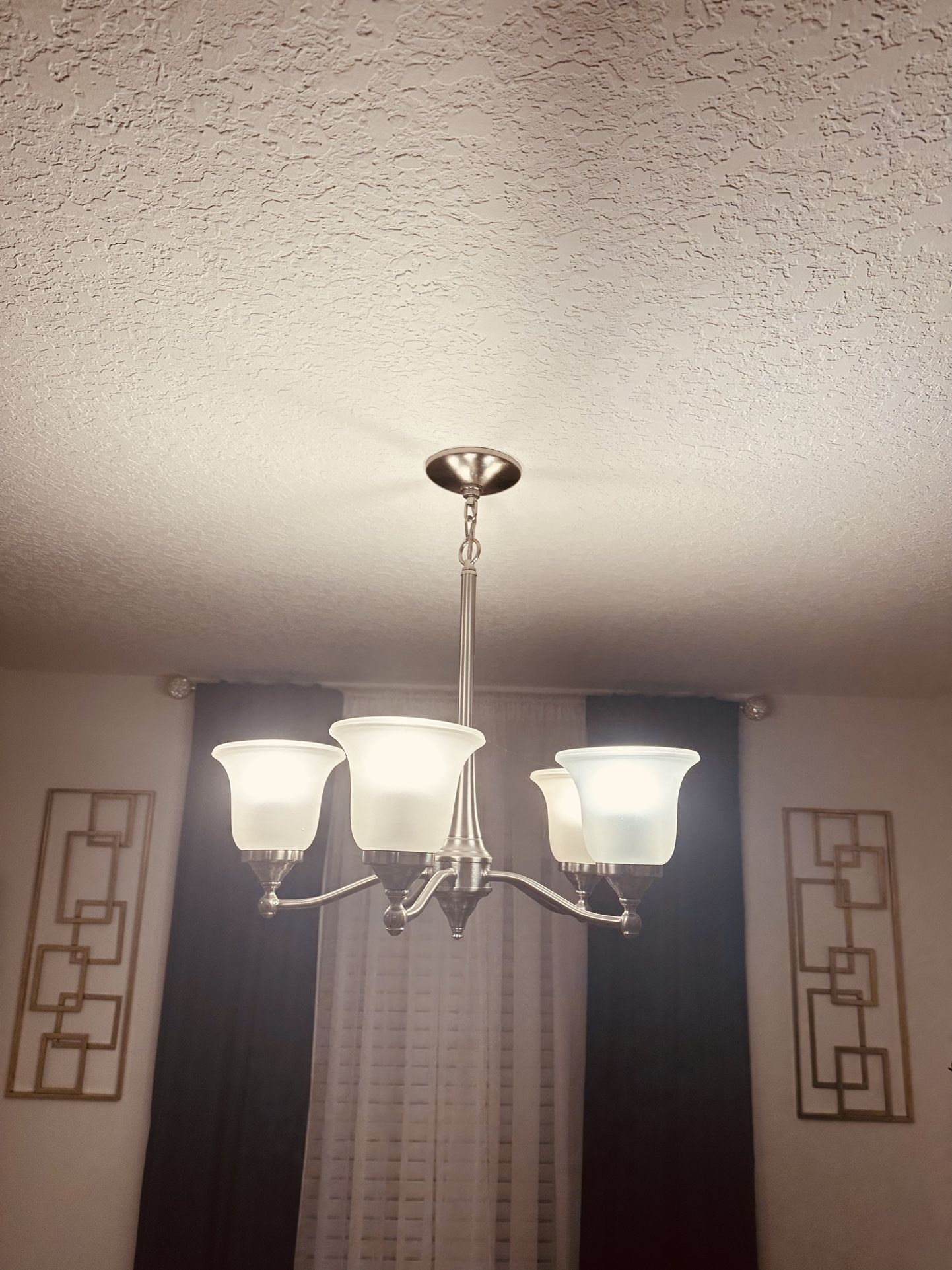 Brushed nickel Chandelier light