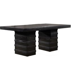 Modern Black Pedestal Table