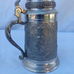7" Beautiful Vintage Stein by Enka Zinn 95% Made in Germany