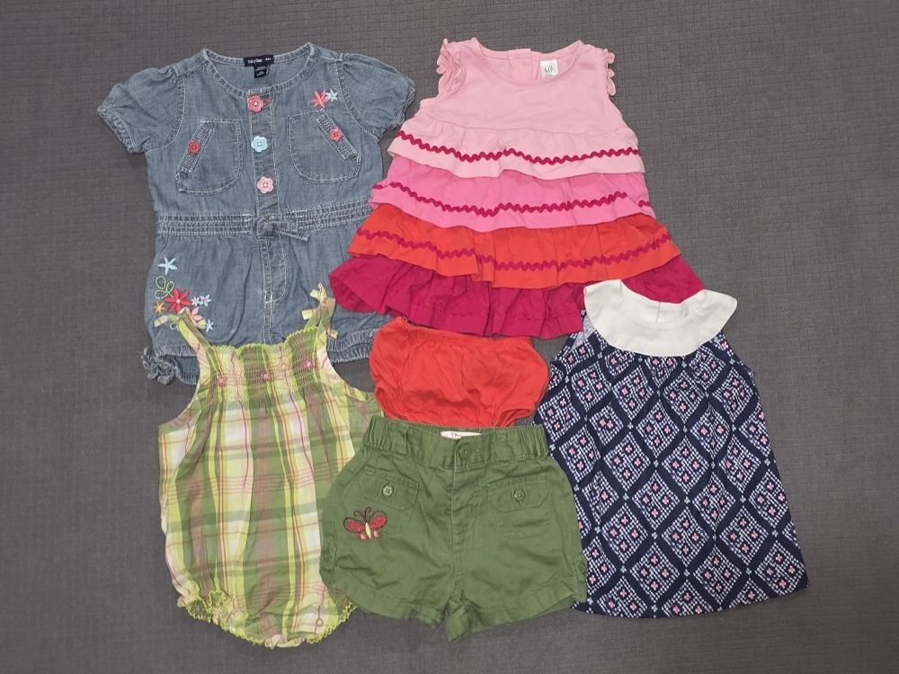 Infant Girls Baby GAP Dress Romper Shorts Lot Size 3-6 Months Spring Summer EUC