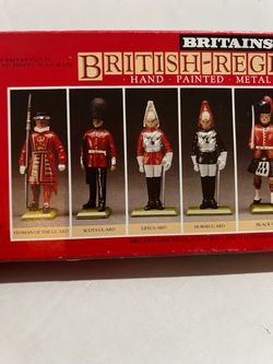Britains Hand Painted Metal British Regimental Figures