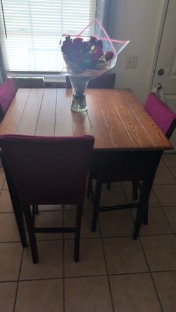 Counter high wood table
