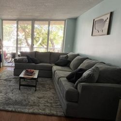 Couch Section. Grey Great Condition OBO