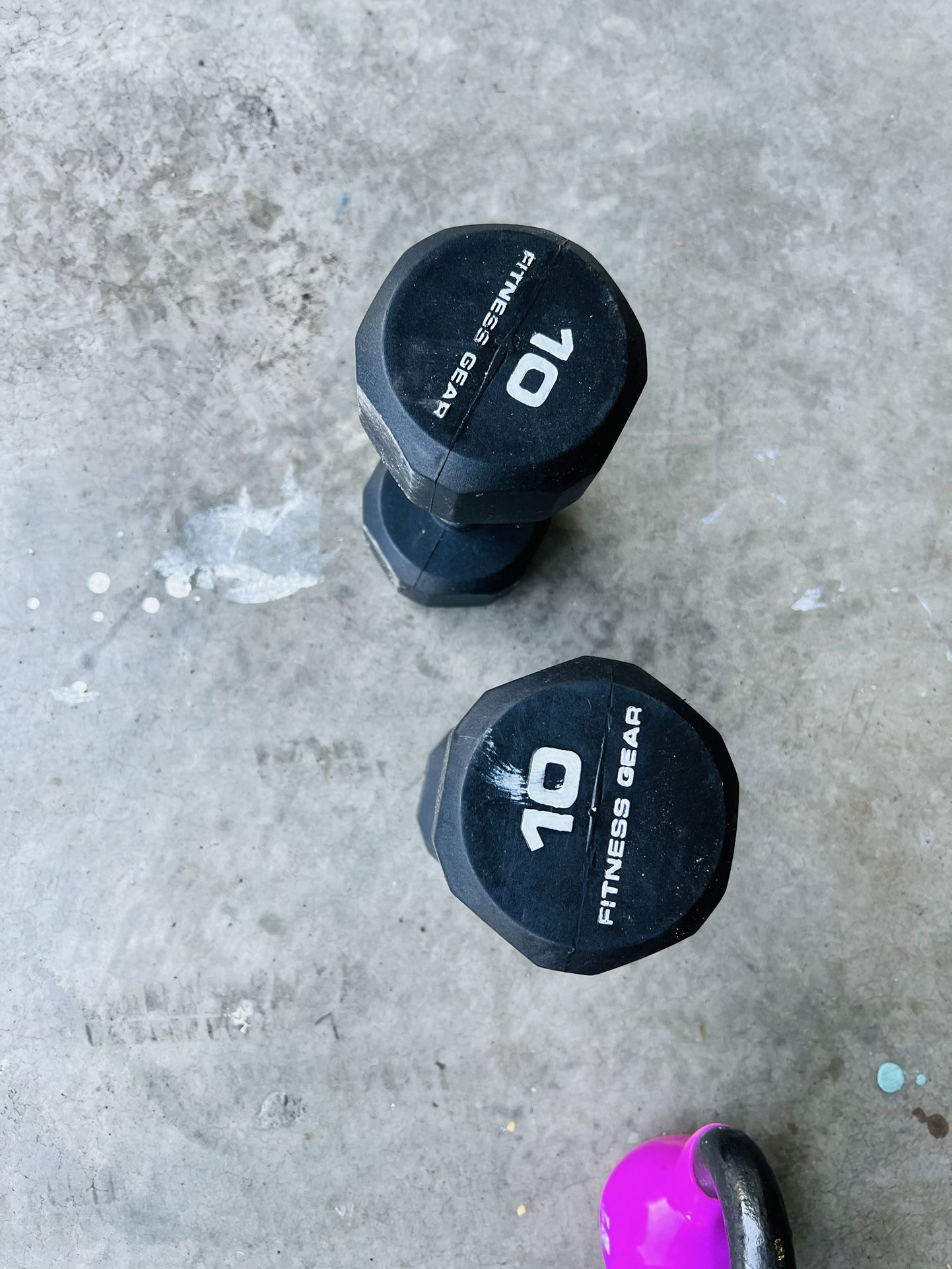 10 Lb Hex Dumbbells- Used Pair