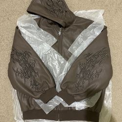 Revenge Leather Bomber Jacket