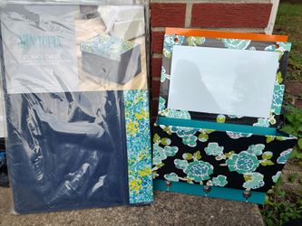 Storage Bin & Letter Holder w/ Dry Erase Board