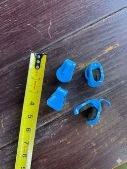 Blue Fishing Rod Clips/Portable Pole Holders 4 Pack