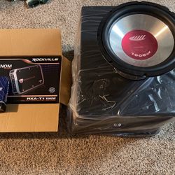 12”  Alpine Subwoofer Kit W/ Sub Box & Amp Kit