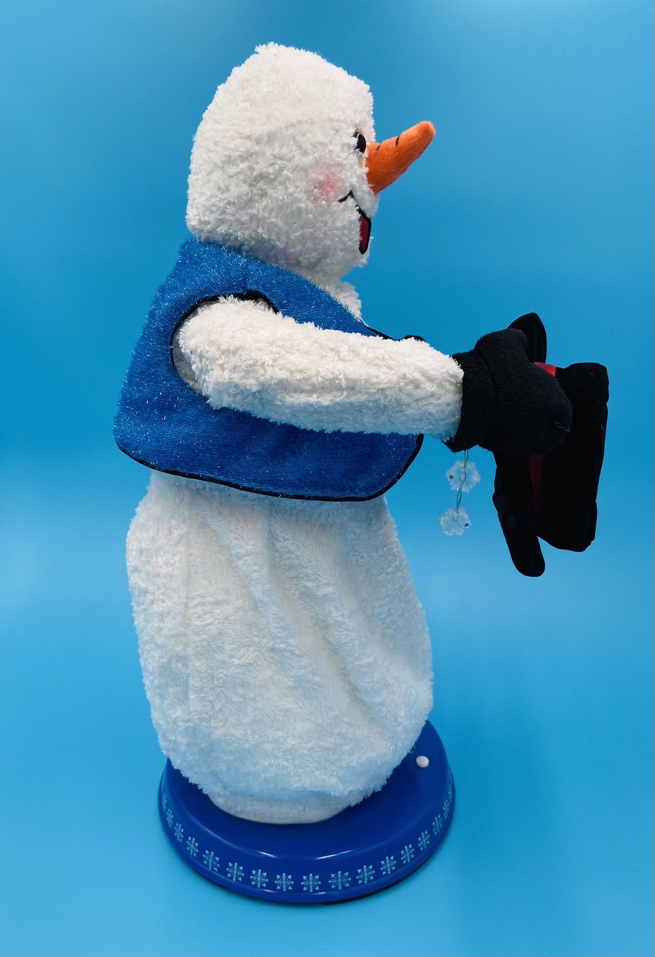 Snow Man - mimi 2002 Gemmy Snowflake Spinning Snowman VINTAGE Singing