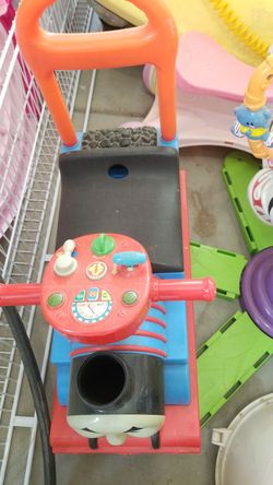 Assorted ride on toys, bouncing toys