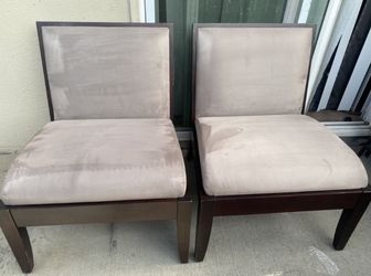 Crate & Barrel    Armless Upholsters Chairs