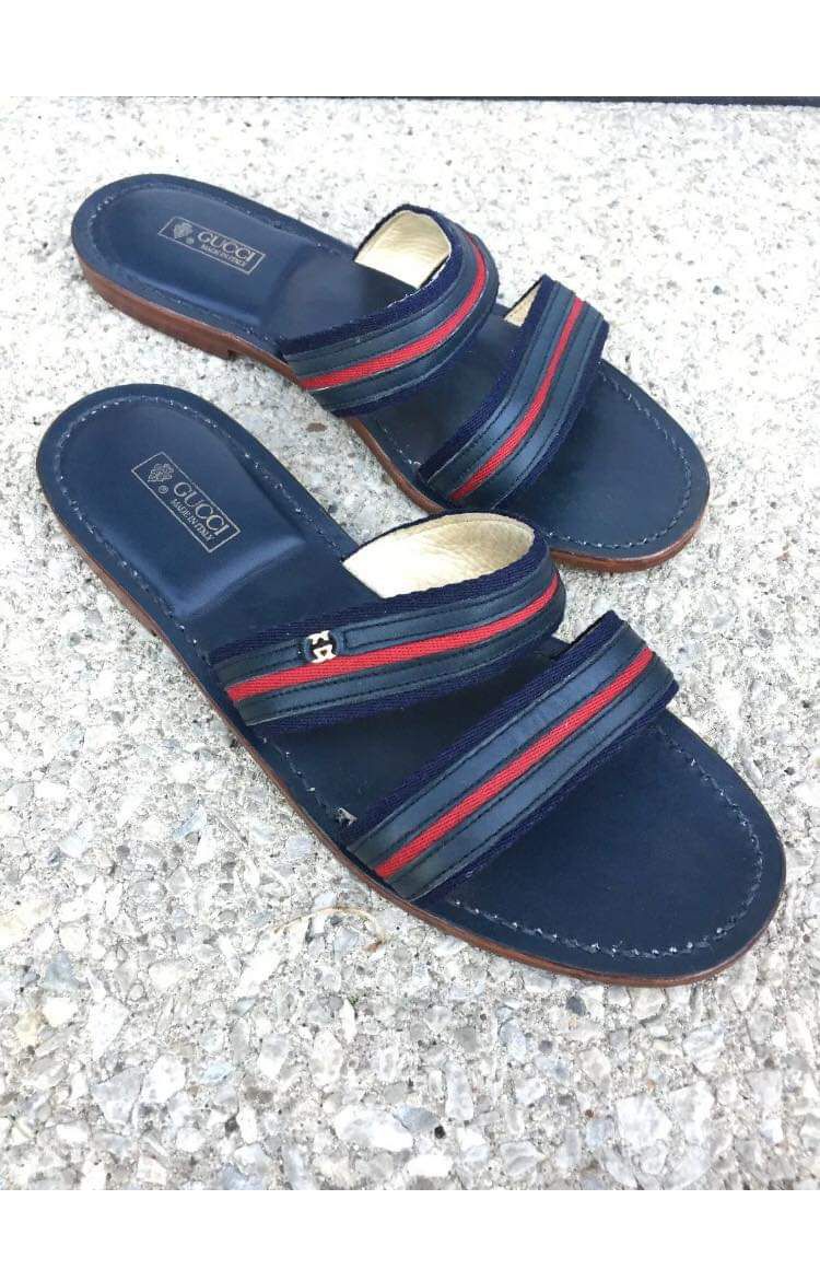 Authentic Gucci Men's Summer Sandals Slides Size 10 US or 43 Euro lik New