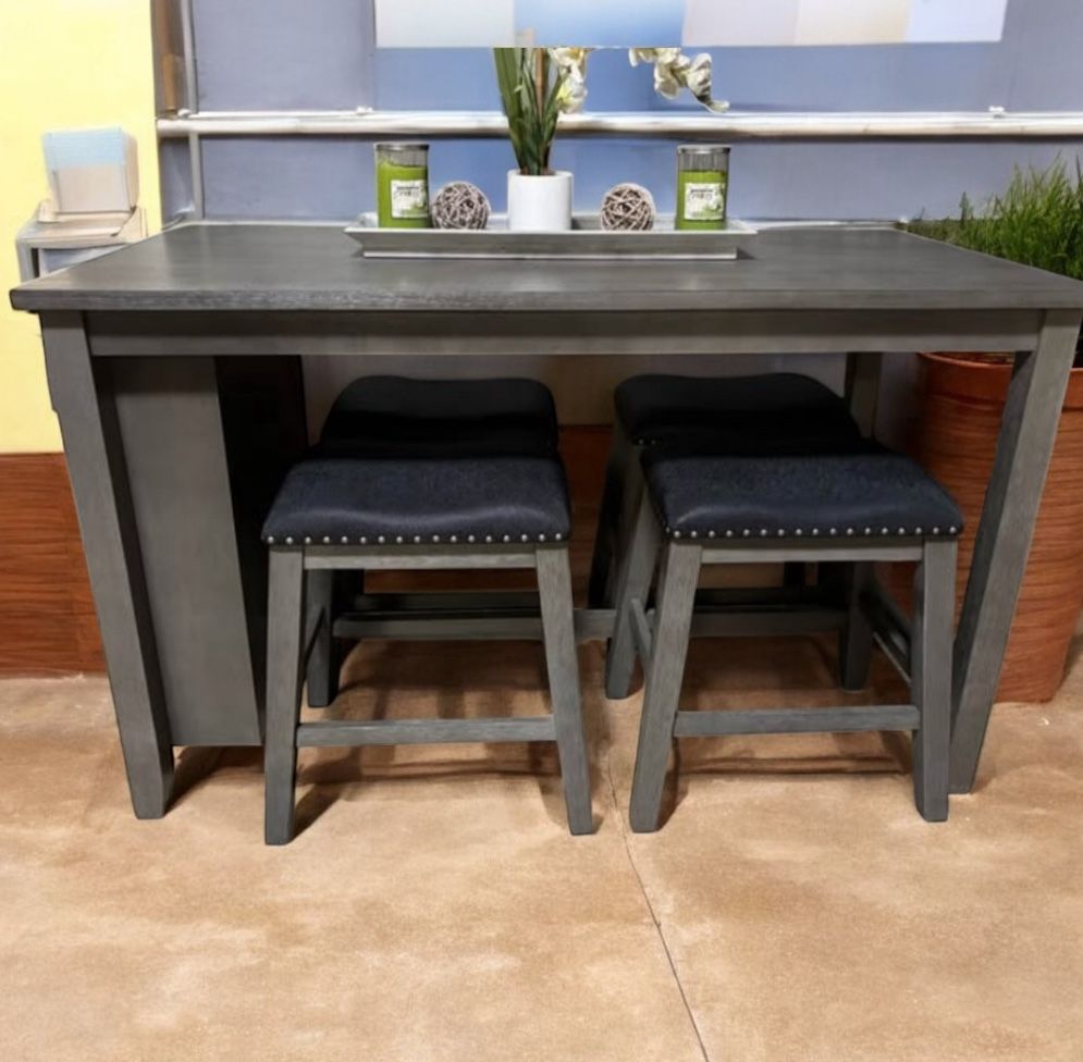 New 5 Piece Counter Height Dining Table