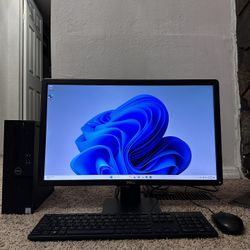 i5 Dell OPTIPLEX 3050 Desktop Computer System With 24” Monitor 